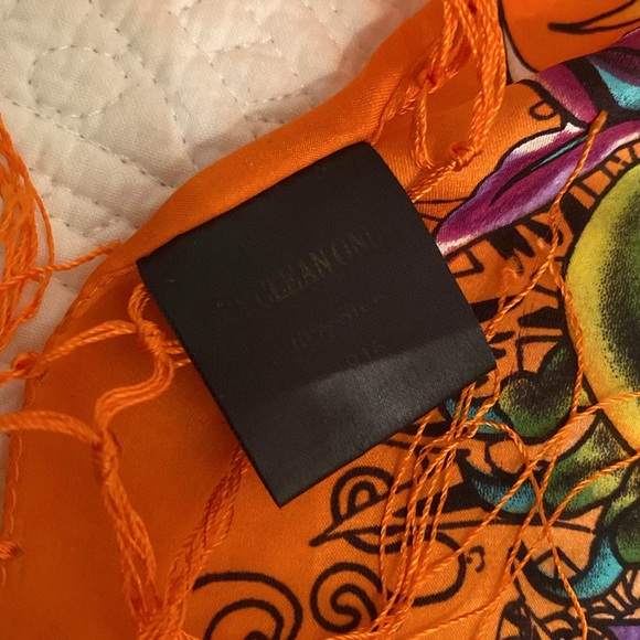 Y2K Ed Hardy by Christian Audigier - beautiful Silk floral Print Scarf - Picture 10 of 13